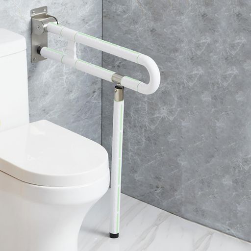 【大型発光パネル/耐荷重300kg】RMNKTHC介護用トイレ手すり暗所可視化設計浴室・浴槽用折りたたみ式ハンドルステンレス+抗菌素材立ち上がり補助/転倒防止パイプ径35mm老人・障害者対応・…