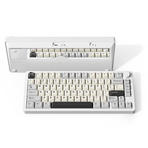 ATTACKSHARKxMAMBASNAKEX86ゲーミングキーボー、CNCフルアルミ、多機能便利ノブ、ワイヤレス、メカニカル