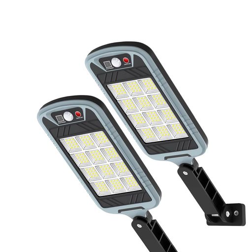 ソーラーライト屋外人感センサーライト144LED50W5000LMIP66防水明暗センサー常夜灯小型街灯自動点灯リモコン付き防犯ライト太陽光発電玄関庭駐車場防災停電対策2個セット