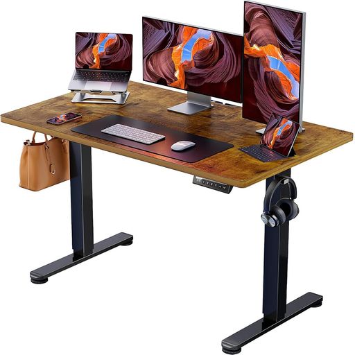 ErGear 電動 オフィスワークテーブル 昇降式デスク スタンディングデスク 幅120cm 耐荷重80kg 高さメモリー機能 上下自動昇降 静音 収納フック付き 机 作業机 テレワーク【幅120 x 奥行き60 x 高&hellip;｜VlookupStore 店