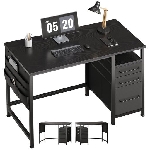 【Maihail】デスク幅120 机 pcデスク 引き出し付き ヴィンテージ 61Yf2PVSKyL._AC_UF350,