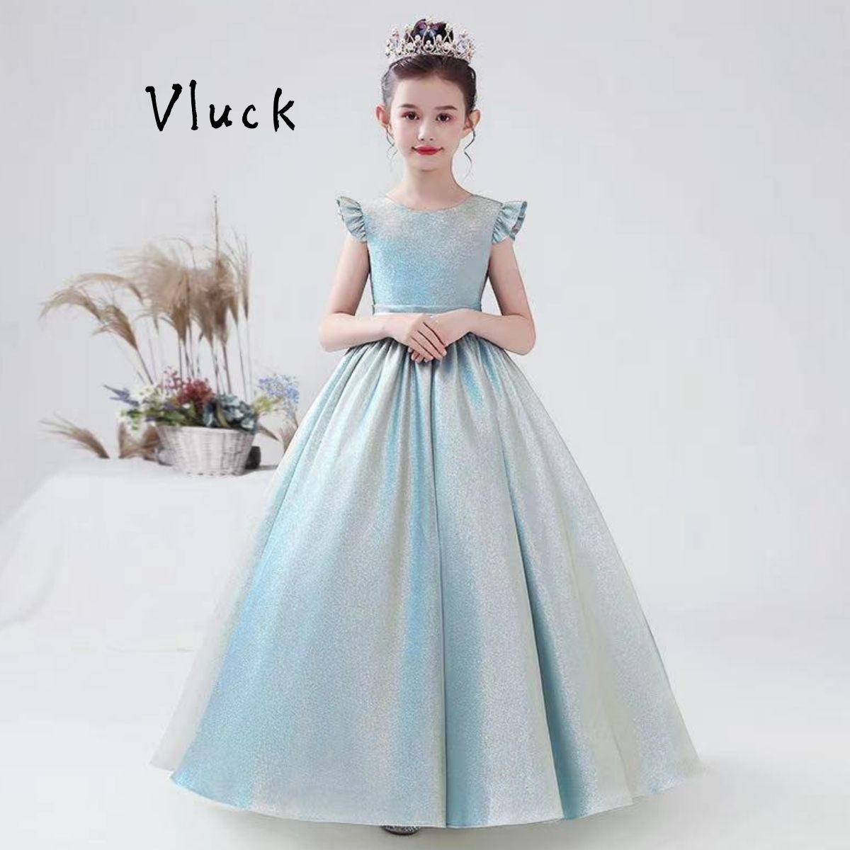 即納 子供ドレス 豪華 キラキラ輝くグラデーション ラメがエレガントなジュニアドレス 女の子 ロングドレス 女の子 コンクール ロングドレス ドレス 子供ドレス ピアノ ワンピース 子どもドレス キッズドレス ピアノ 結婚式 160 140 発表会 150 高級ドレス こども タフタ素材