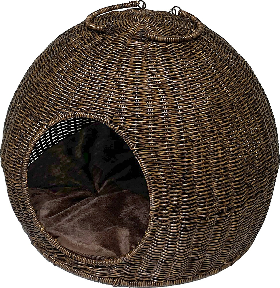 かご 即納可 カゴ バスケット PP素材 クッション入り ペットベッド 59-73 w47 d35 h22(35)cm