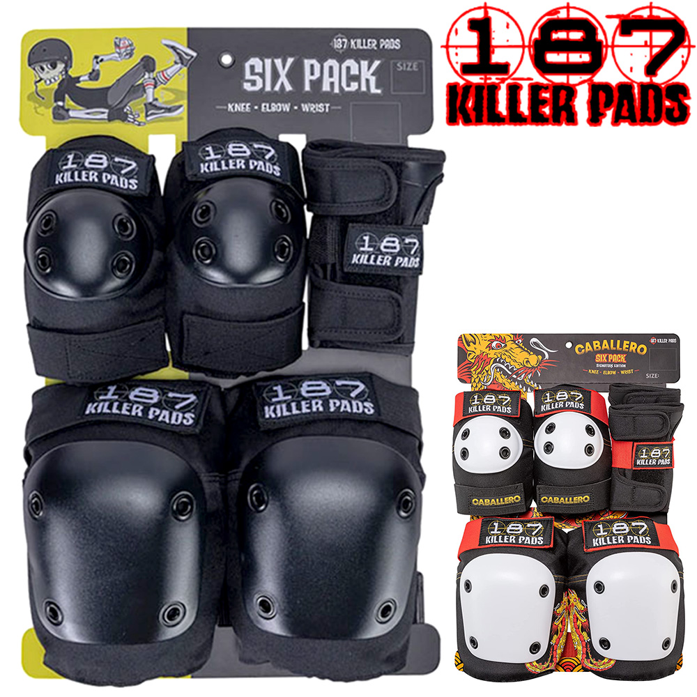 187 KILLER ADULT BLACK CABALLERO PACK PAD PADS SIX SKATE STEVE あす楽 キラーパッド  スケボー スケートボード プロテクター 公式 正規店 最大の割引 PADS