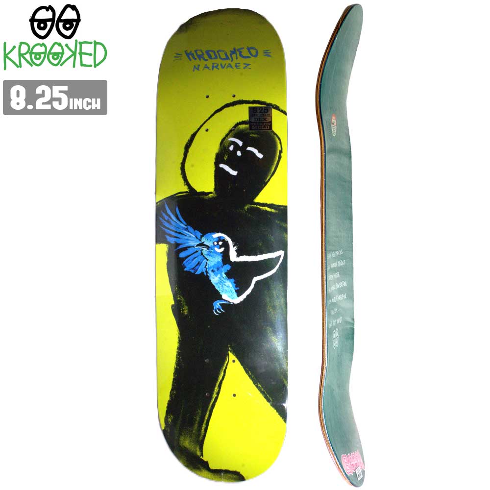スケボー デッキ KROOKED クルキッド Sam 'Blue Bird' スケートボード 板 ストリート SKATE DECK スケート ボード 初心者 [inch:8.25]｜ヴォーグスポーツ店