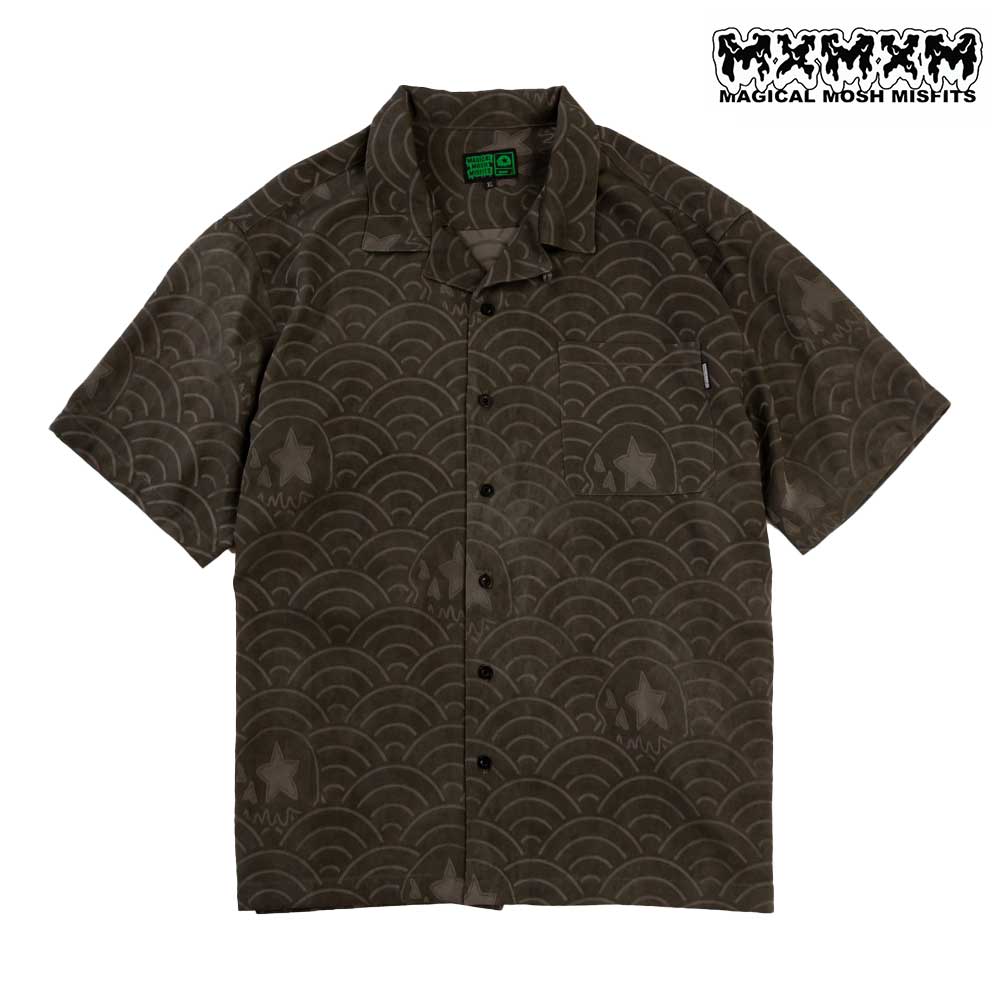 スケボー メンズ tシャツ MAGICAL MOSH MISFITS マジカルモッシュミスフィッツ シャツ MxMxM 波どくろ SHIRT ［M1859 ］GRAY ブランド スケートボード SKATE レディース ユニセックス SKATE