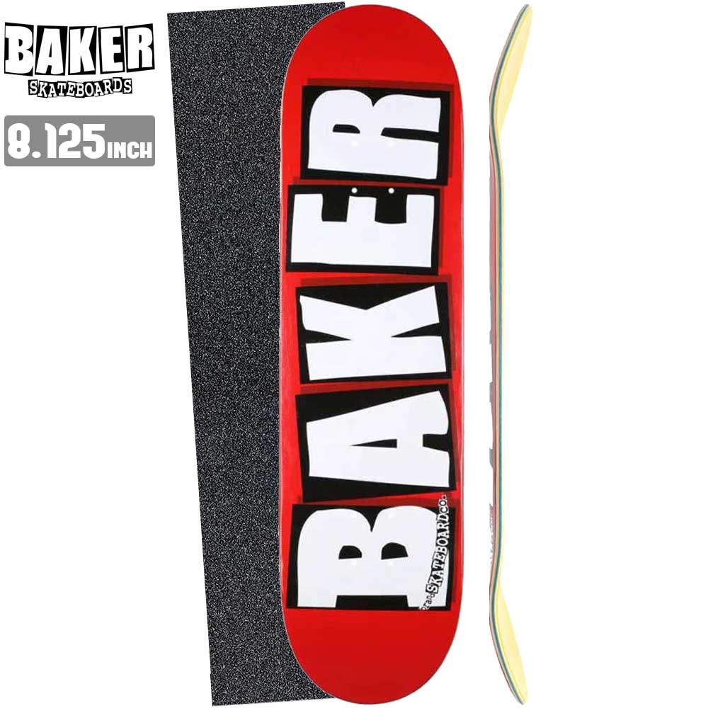 信用 スケボー デッキ BAKER DECK ベイカー BRAND LOGO WHITE スケート