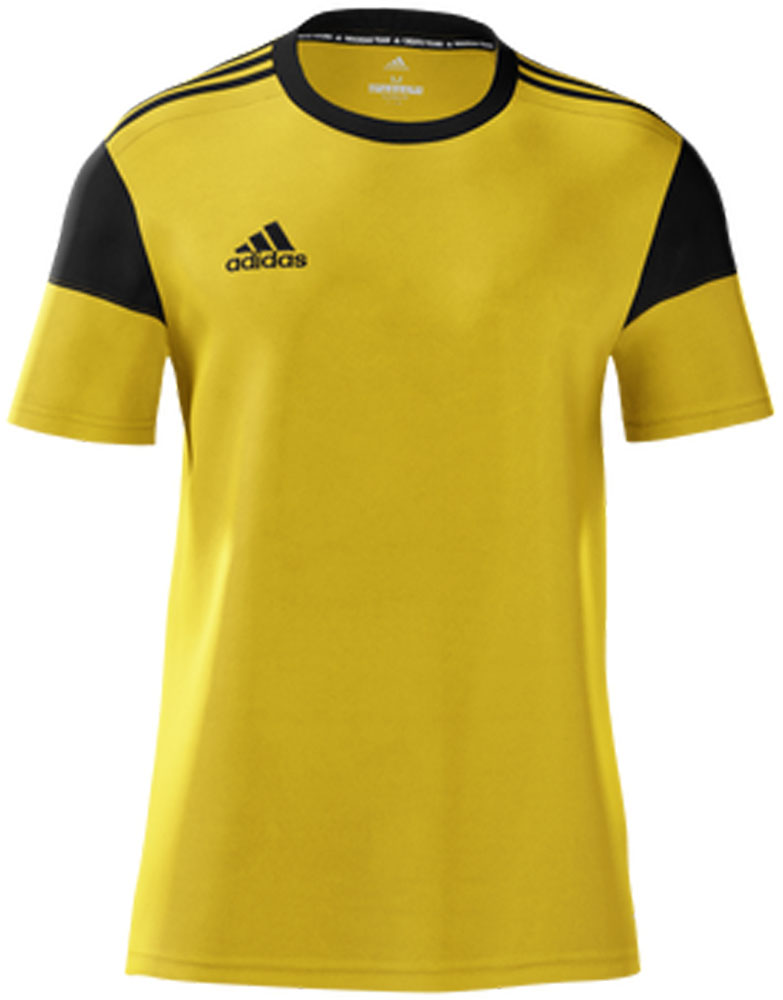 yellow and black adidas shirt