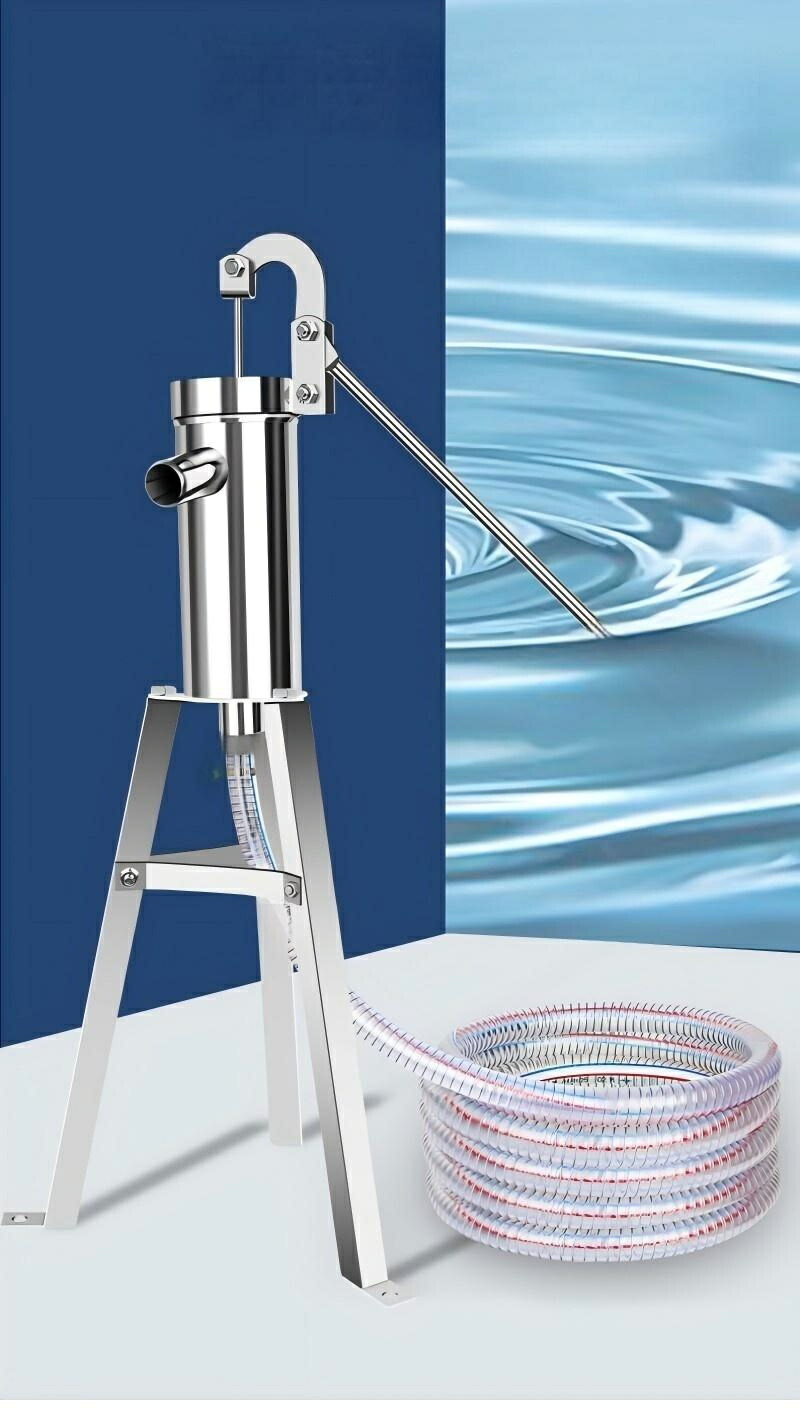 掘り井戸揚水機 手押し揚水機 手動揚水機 ステンレス鋼製 5m/10m 導管付き添い人 水抜き 揚水機 手動 大水量 庭 畑 栽培所敷き地下水道ピッチャーポンプキット