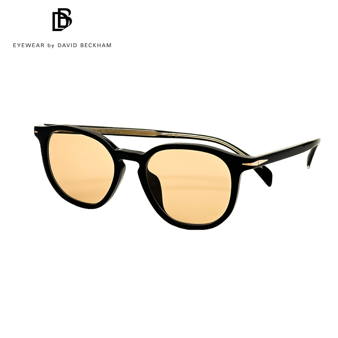 デビッドベッカム Eyewear by DavidBeckham DB1155/F 807 ライトブラウン サングラス 正規品 メンズ ビンテージ トレンドスタイル UV400 UVカット 紫外線 対策 ファッショングラス