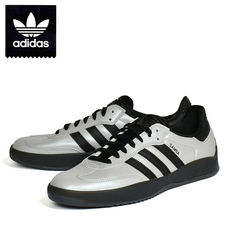 アディダス プイグ サンバ adidas skateboarding Puig samba シルバー HQ4747 スケートボーディング スケートシューズ