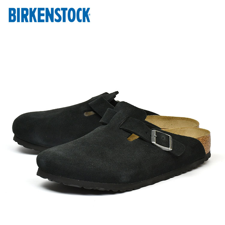 SALE 国内正規品 ビルケンシュト ボストン ブラック スエード サンダル BIRKENSTOCK Boston BLACK 1027142 レギュラー(幅広)1027067 ナロー(幅狭)|Voks