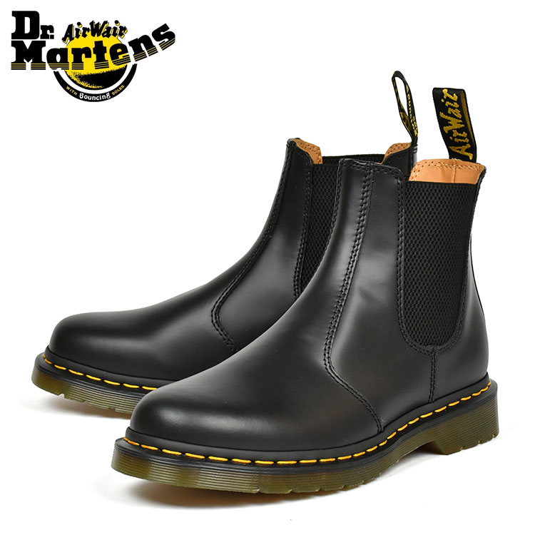 ドクターマーチン Dr.Martens 2976 YS チェルシーブーツ サイドゴアブーツ ブラック メンズ レディース イエローステッチ 22227001|Voks