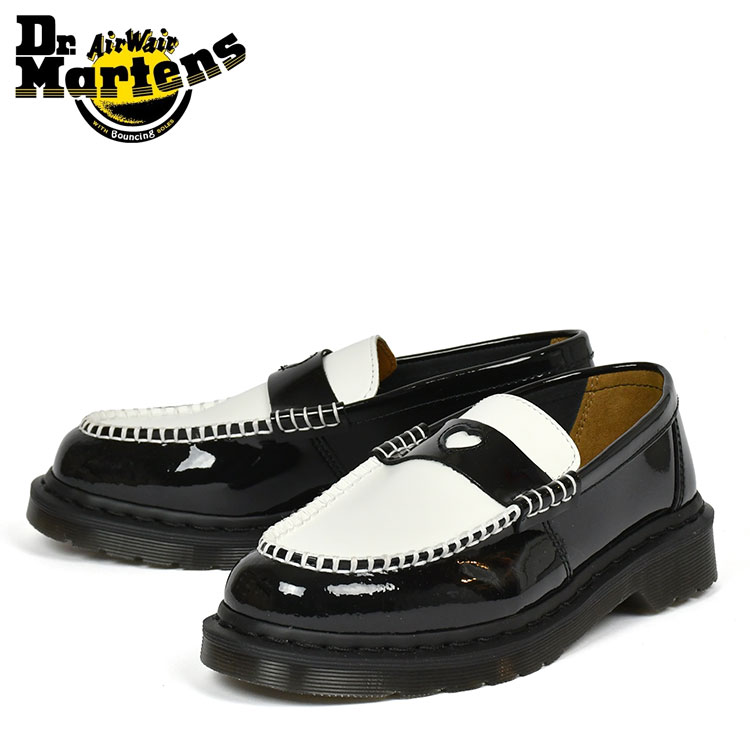 SALE ドクターマーチン Dr.Martens ローファー レディース PENTON HEART BLACK/WHITE 41676001
