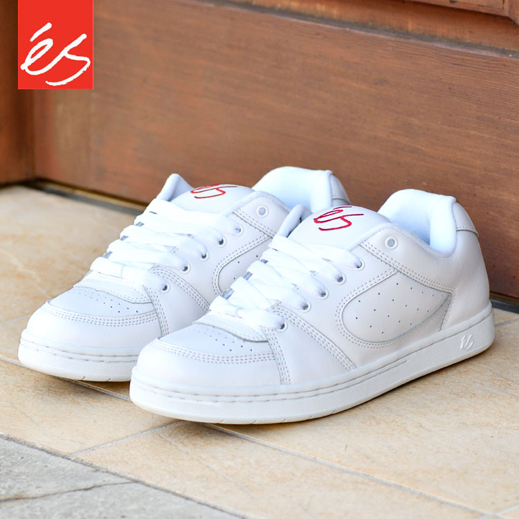 本店は エス アクセル ホワイト レザー Es Accel Og White スケートシューズ スニーカー メンズ スニーカー 高級感 Www Eduka Rs