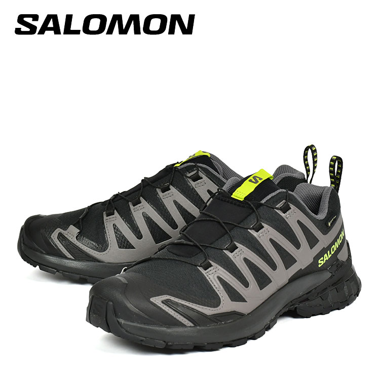 サロモン エックスエープロ ゴアテックス 黒いこと/薄墨色 SALOMON XA PRO 3D V9 GORE-TEX  Black/Dark Gull Gray/Acid Lime L47987300