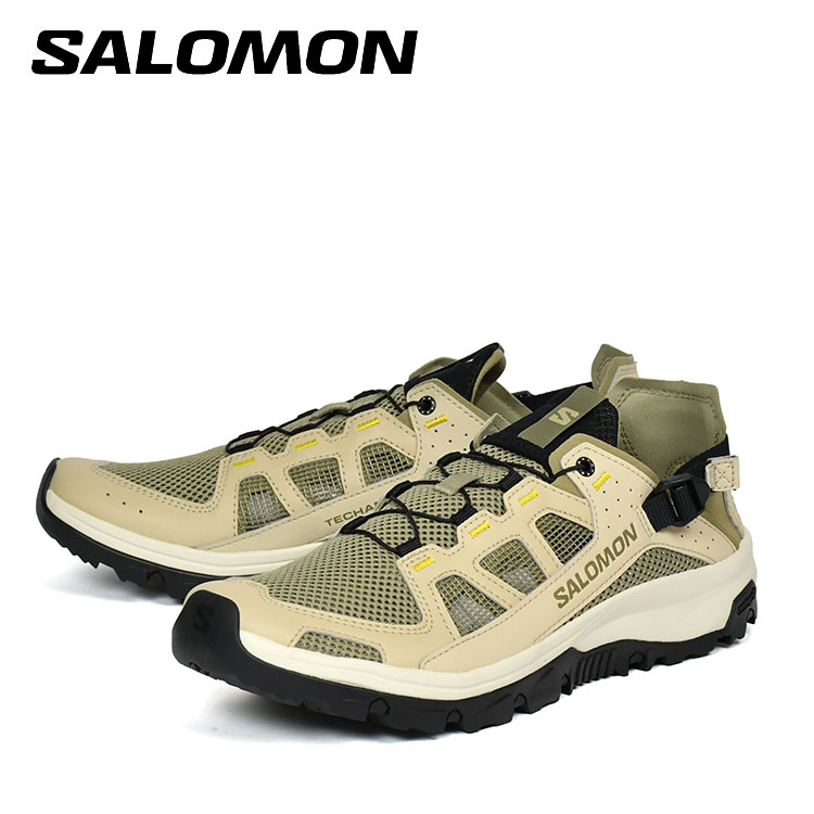 サロモン テックアンフィビアン お水シューズ サンダル メンズ SALOMON TECHAMPHIBIAN 5 Eucalyptus/Aloe/Cyber Yellow L49104300