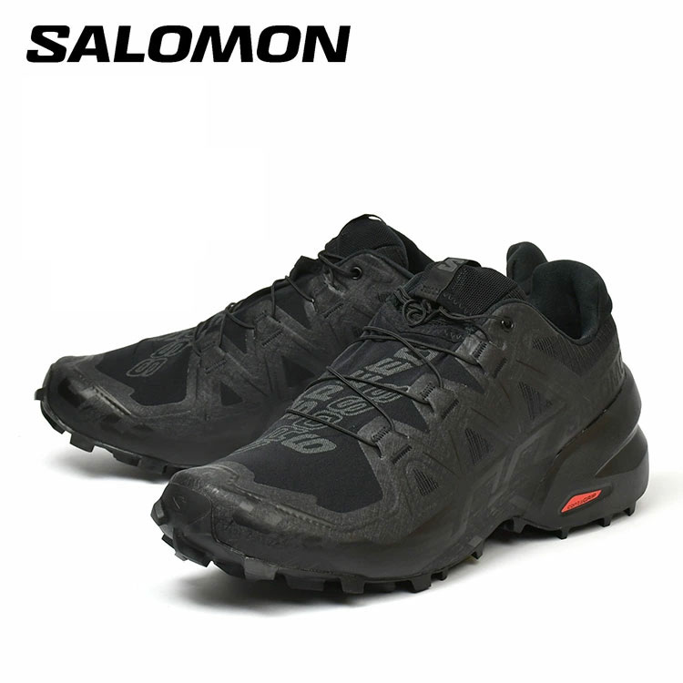 サロモン す早さ差し交わす 広広とした 黒いこと SALOMON SPEEDCROSS 6 WIDE Black/Black/Phantom トレイル駈けっくら L41744000
