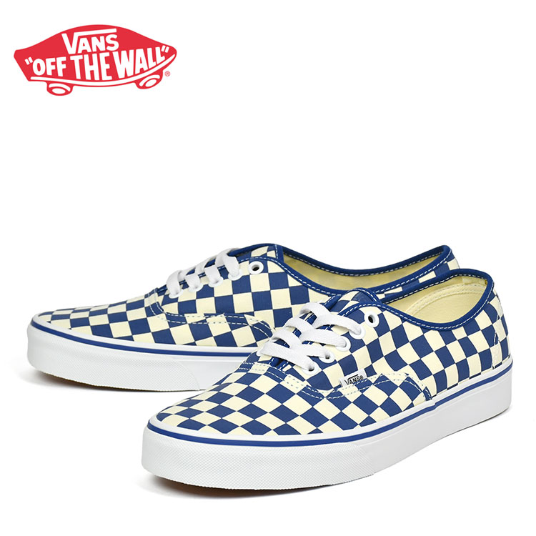 バンズ オーセンティック チェッカー柄 ブルー/ホワイト VANS Authentic PRIMARY CHECK TRUE BLUE/WHITE VN000EGAAMQ