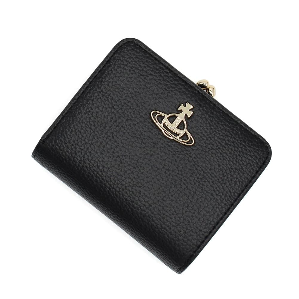 Vivienne Westwood がま口財布 ORBロゴ 二つ折り ミニウォレット Vivienne Westwood ヴィヴィアンウエストウッド オーブ ロゴ総柄