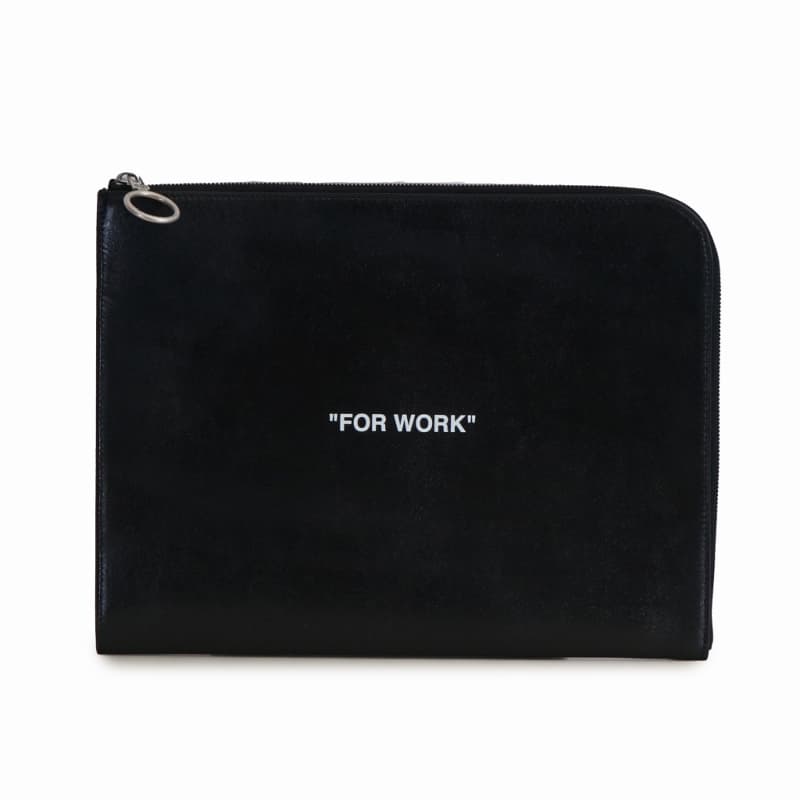 超人気の オフホワイト OFF-WHITE クラッチバッグ ドキュメントケース ...