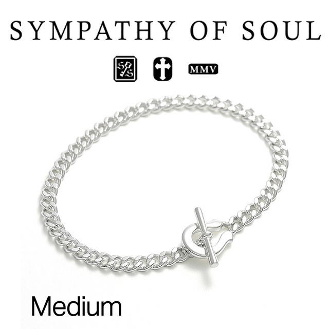 sympathy of soul シンパシーオブソウル Medium Horseshoe Toggle Bracelet - Curb 並み並み 鉄沓 トグル 腕輪 曲線状の形  しろがね色 馬蹄 佩び物 (メンズ レディース ユニ一発やる) 差し上げ物 差し上げ物