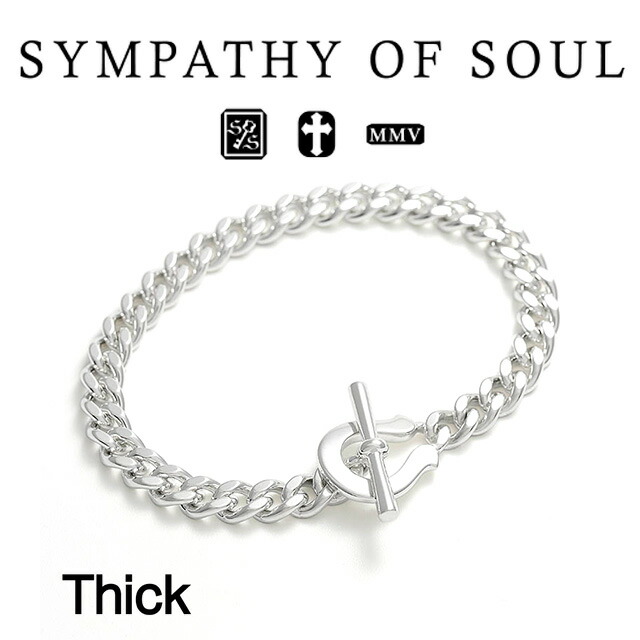 sympathy of soul シンパシーオブソウル Thick Horseshoe Toggle Bracelet - Curb 今めかしい 馬沓 トグル 腕輪 曲線状の形  しろがね色 馬蹄 付属物 (メンズ レディース ユニ一発やる) 差し上げ物 差し上げ物