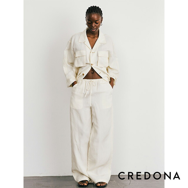 クレドナ CREDONA テンセル ステッチ パンツ TENCEL STITCH PANTS ドライ タッチ ウエストコード ストレスフリー 【2025 新作】