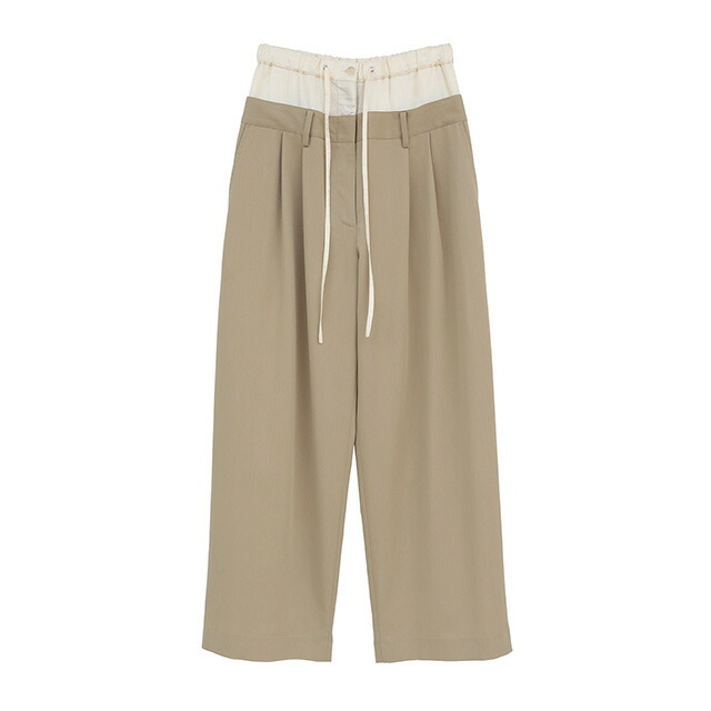 クラネ CLANE ダブル ウエスト ワイド スラックス W WAIST WIDE SLACKS レイヤード シリーズ パンツ レディース 【2026 新作】【15:00までのご注文で即日配送】