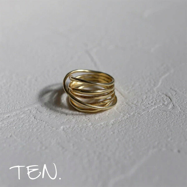 テン / TEN. ビロウリング GD ゴールド 指輪 デザインリング (アクセサリー シンプル ギフト)|store Volk