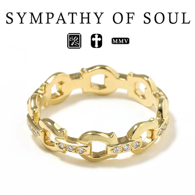 シンパシーオブソウル サイズ#7〜#23 ￥176000(税込)〜 ホースシューリンク リング K18YG w/ダイヤモンド sympathy of soul Horseshoe Link Ring K18YG w/Dia 指輪 アクセサリー ギフト画像