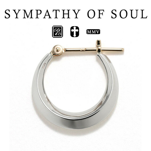 シンパシーオブソウル ムーンフープピアス M しろがね色 sympathy of soul Moon Hoop Pierce M Silver ピアス 付属品 (メンズ レディース ユニ一発やる 男女兼用 分かりやすい 差し上げ物 差し上げ物 有りの実) 意気投合 オブ 精神