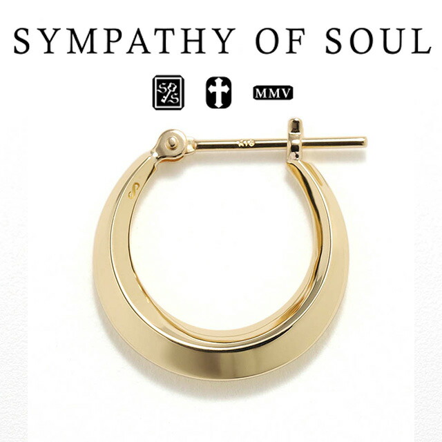 シンパシーオブソウル ムーンフープピアス M K18黄色ゴールド sympathy of soul Moon Hoop Pierce M K18YG ピアス 付属物 (メンズ レディース ユニ一発やる 男女兼用 分かりやすい 差し上げ物 差し上げ物 有りの実) 以心伝心 オブ 気魂