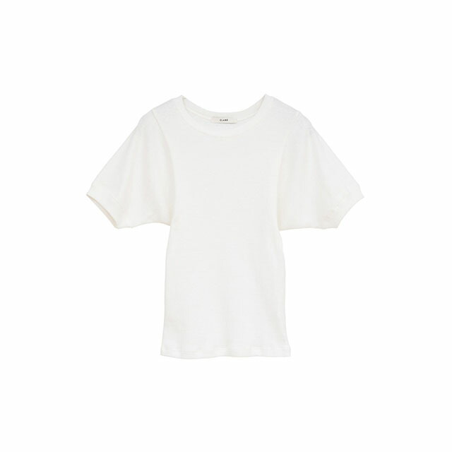 クラネ CLANE スコップ 捩り パウダーコンパクト トップス SCOOP SLEEVE COMPACT TOPS 半袖 肋筋 スーピマコットン レディース 【2026 新作】【15:00までのご申しつけるで即日送りとどける】