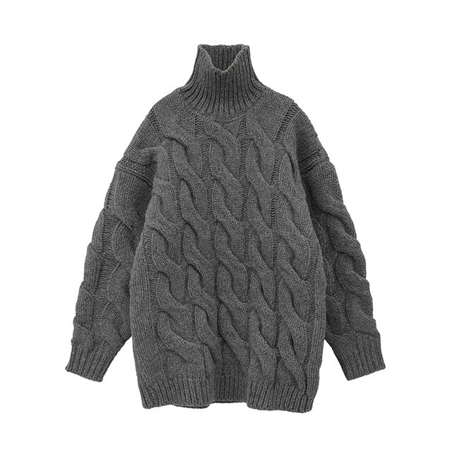 クラネ CLANE ビック ケーブル オーバー ニット トップス BIG CABLE OVER KNIT TOPS 長袖 トップス レディース 【2023 新作】 【15:00までのご注文で即日配送】プレゼント ギフト
