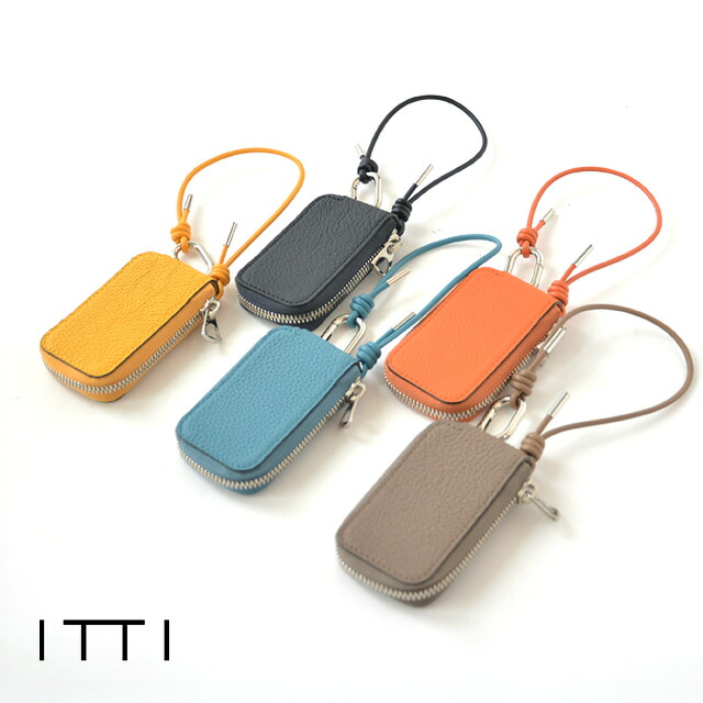 ITTI イッチ CRISTY SMART KEY CASE / DIPLO FJORD クリスティ スマート キーケース / ディプロフィヨルド ファスナー レザーコード カラビナ ストラップ シュランケンカーフ (メンズ レディース ユニセックス シンプル ギフト プレゼント )