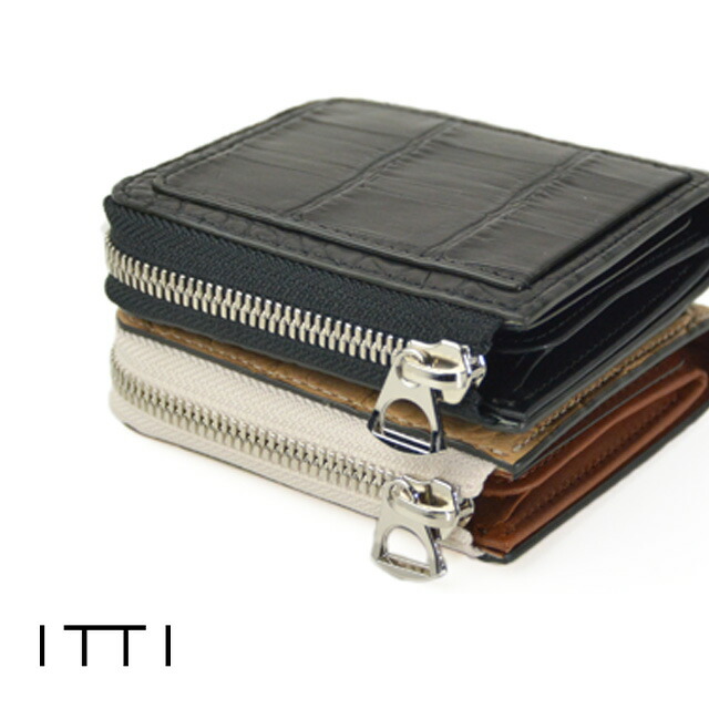 ITTI イッチ CRISTY VERY COMPACT WLT .5 / NUME CROCO クリスティ ベリー コンパクト ウォレット 5 クロコ 本革 二つ折り ミニ 財布 コンパクト (メンズ レディース ユニセックス シンプル 開運財布 一粒万倍 ギフト プレゼント )