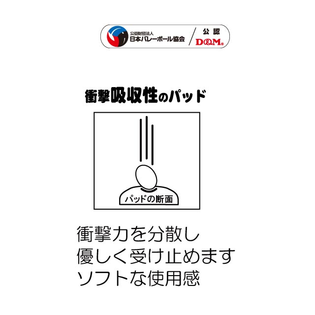 DMバレーボール膝サポータージュニア用ニーパッドひざDM817