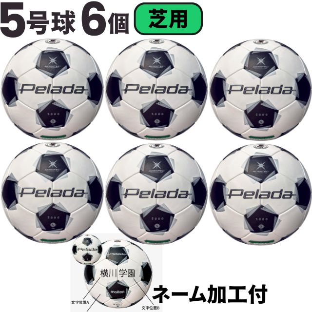 【ネーム加工込み】モルテン molten サッカー ペレーダ5000 芝用 検定球 国際公認球 6個セット F5K5000 第6世代｜バレーボールアシスト店