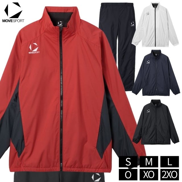 デサント:ムーブスポーツ:メンズ:Lサイズ:ウィンドブレーカー:ネイビー赤白 デサント:ムーブスポーツ:メンズ:Lサイズ:ウィンドブレーカー:ネイビー