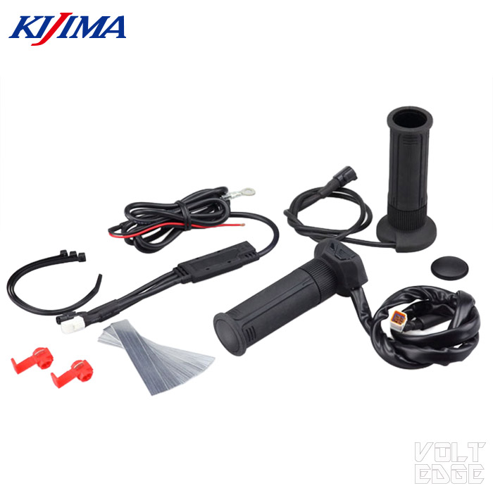 KIJIMA キジマ グリップヒーター GH07 標準グリップ 22.2mm 全長120mm スイッチ一体タイプ 304-8198｜ボルトエッジ バイク用品店