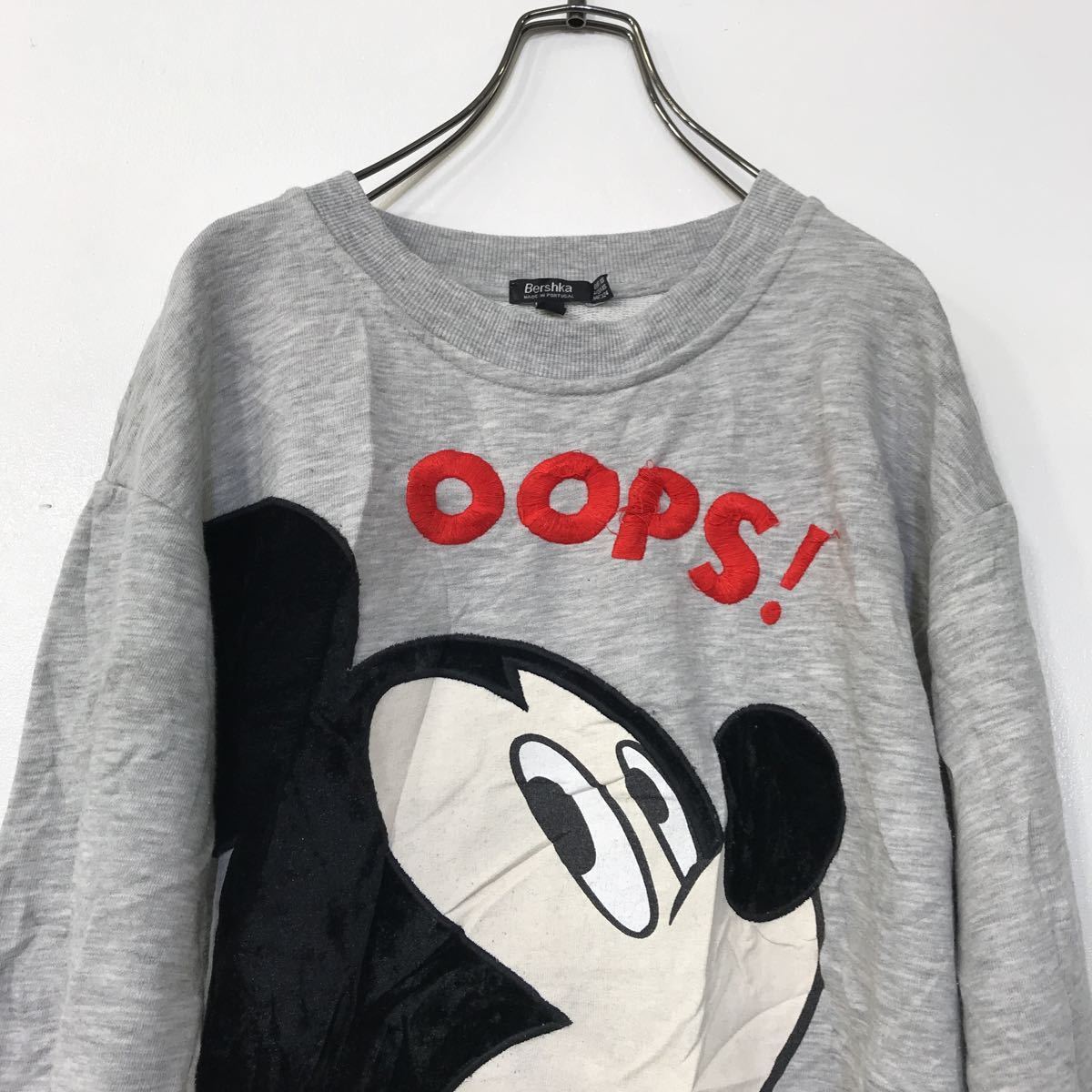 楽天市場 Bershka Disney スウェット Xsサイズ ミッキー トレーナー 灰色 グレー 古着卸 アメリカ仕入 T2102 3075 古着屋den