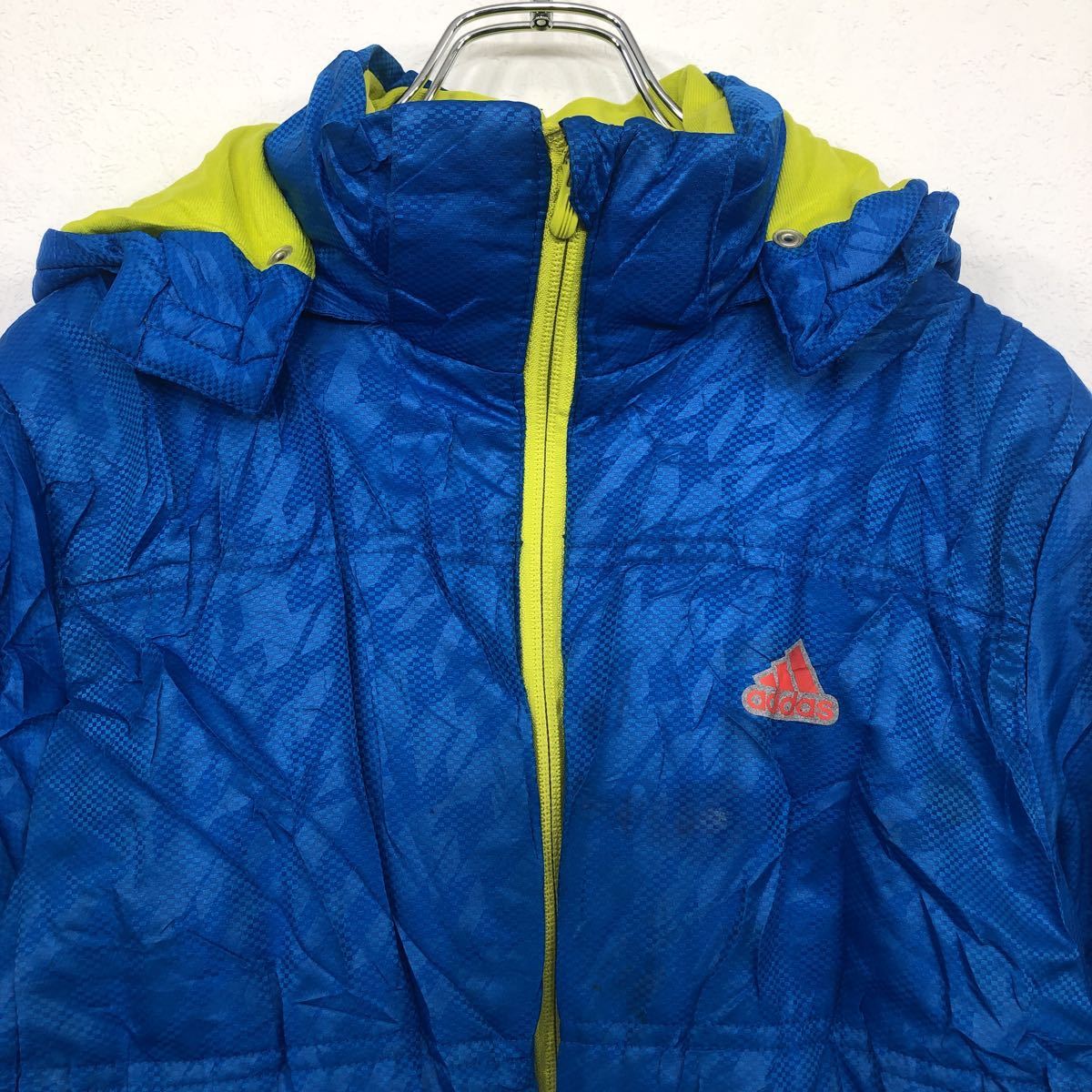 楽天市場 Adidas ダウンジャケット キッズ 176 ブルー アディダス フード脱着可能 スポーツ 古着卸 アメリカ仕入 T2107 3658 古着屋den