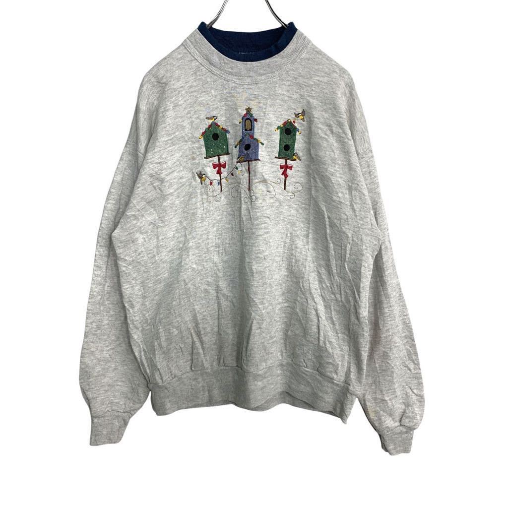 90s MORNING SUN 灯台 スウェット グレー 古着 レディース 90s MORNING SUN 灯台 スウェット グレー 古着 レディース