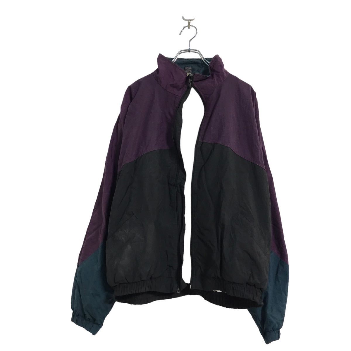 90s【LANDS END】ランズエンド ウォームアップジャケット XL 古着 90s LANDS' END multicolor warm up jacket | sui