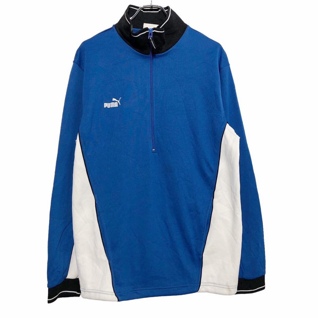 Puma 　Ｓサイズ　襟長　ハイネック　ジャージ　プーマ　ブルー　青 楽天市場】80s ビンテージ □ PUMA プーマ フルジップ