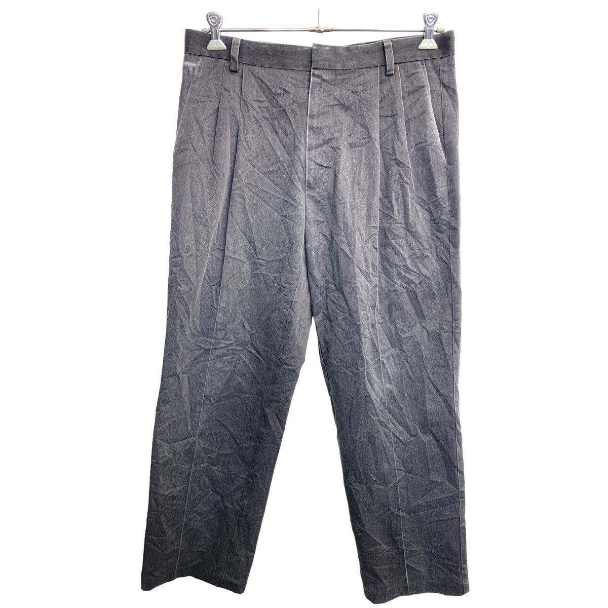 DOCKERSドッカーズプレミアム ノータックワイドスラックスパンツW34古着 DOCKERSドッカーズプレミアム ノータックワイドスラックスパンツ