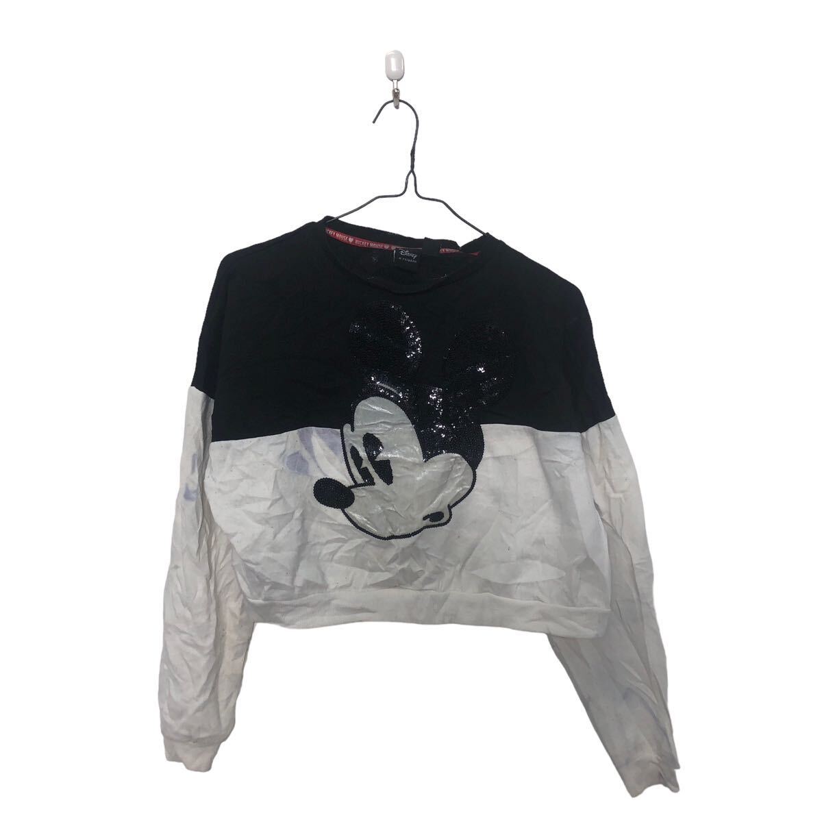 古着屋購入USA製ディズニーミッキーマウス＆ミニーマウス長袖スウェットS〜M中古 古着屋購入USA製ディズニーミッキーマウス＆ミニーマウス長袖