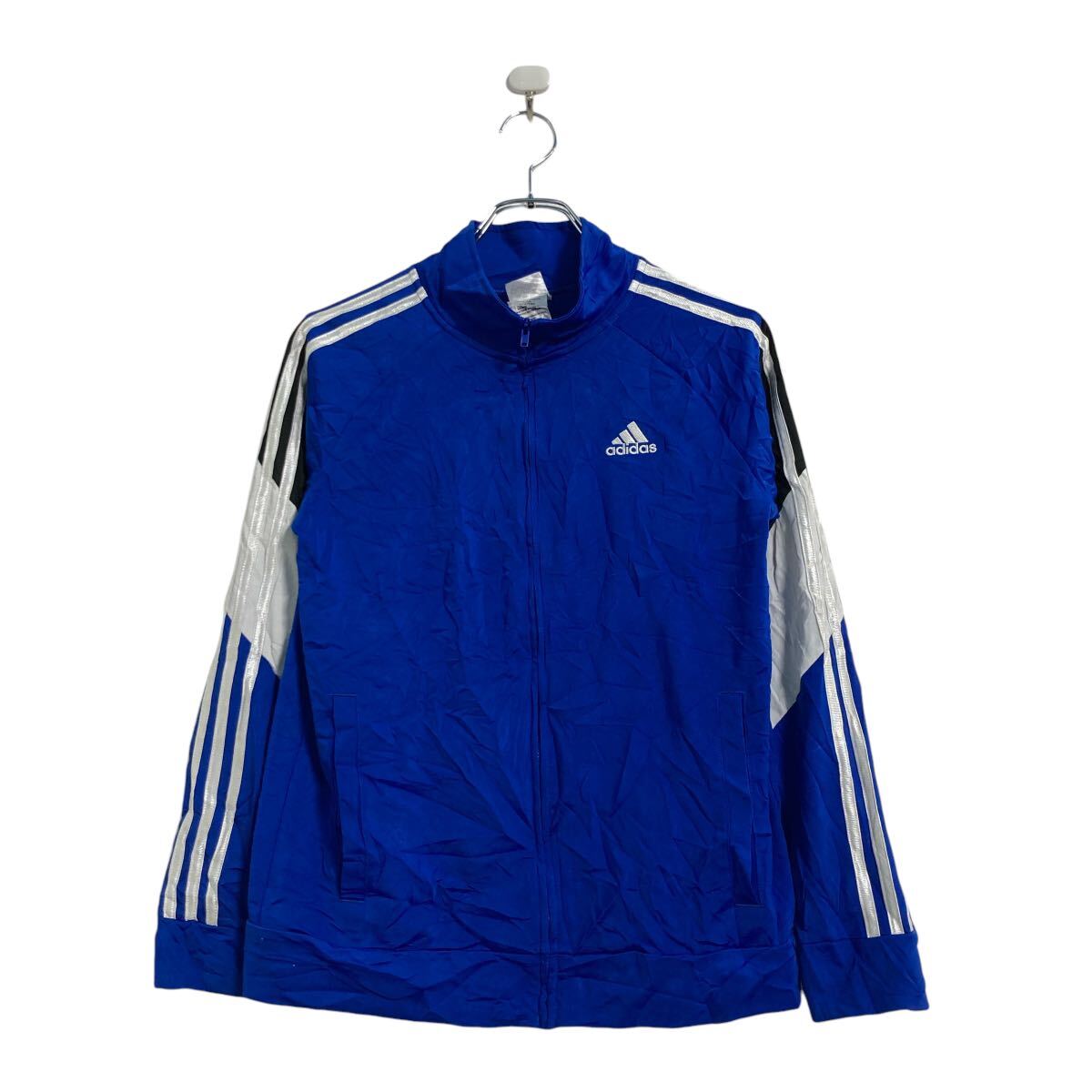 アディダス　古着　adidas ジャージ Mサイズ adidas トラックジャケット ジャージ メンズ M グレー オレンジ