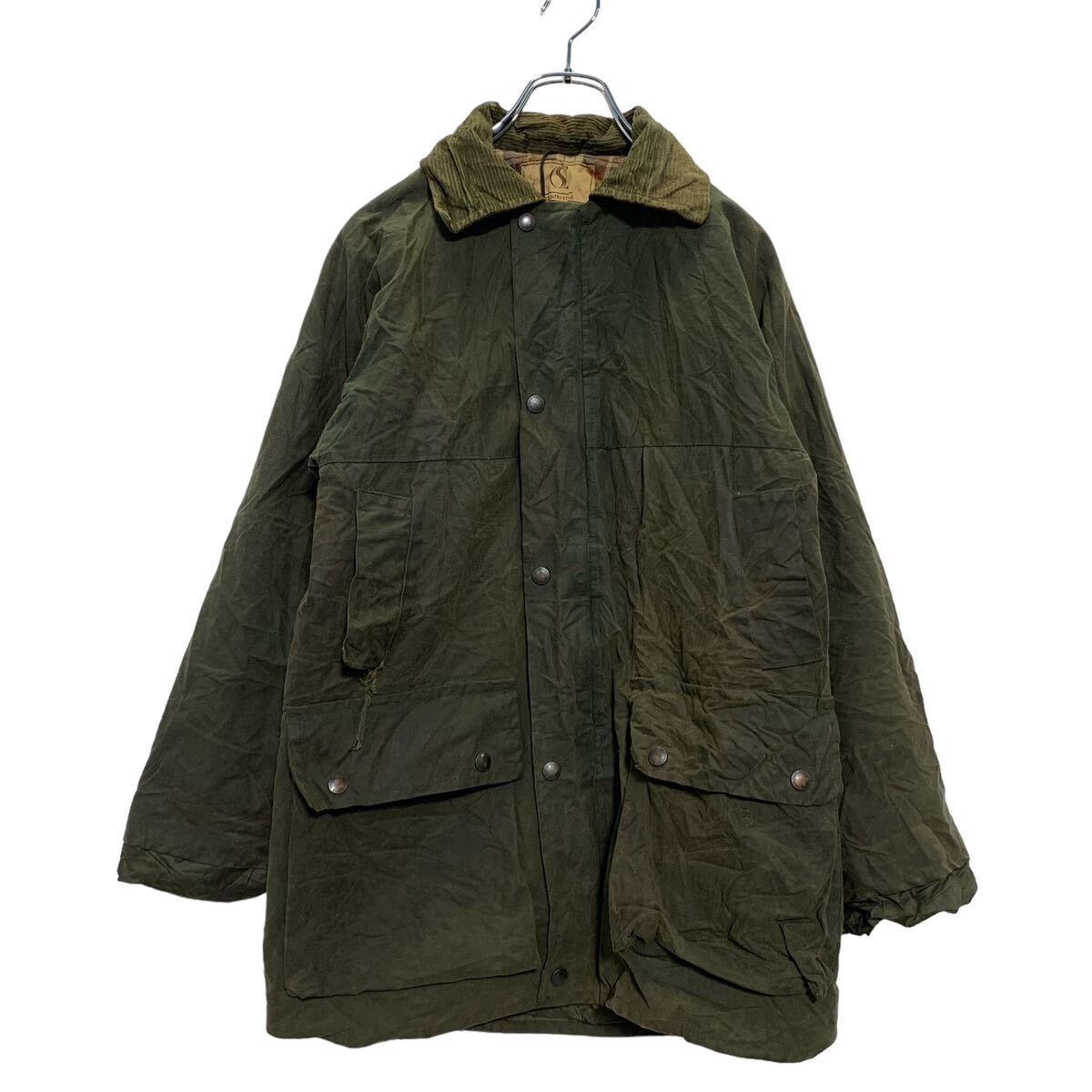 Old品 オイルドジャケット ブルゾン 襟コーデュロイ コーティング 古着 Barbour コーデュロイ襟 オイルドジャケット – 古着屋Top of the